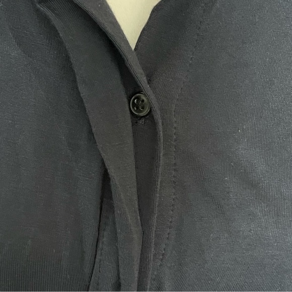 Loft Dark Navy Button Down Womans Size Large - Picture 4 of 4